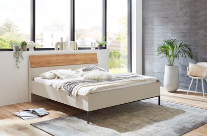 ASTI Champagner D.,Abs.Bianco Eiche 21218 22 Bett 180x200cm